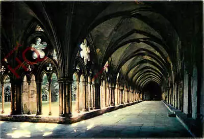 Picture Postcard>>Salisbury Cathedral The Cloisters Walk [J Arthur Dixon] • £2.29